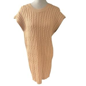 Homebody Beige Cable Knit Sweater dress. Never worn. Sz L